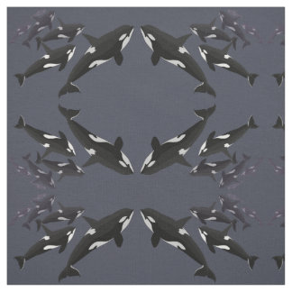 Orca Fabric Killer Personalized Whale Art Fabric