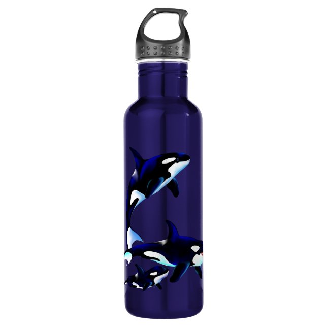Orca Family Stainless Steel Water Bottle (Front)
