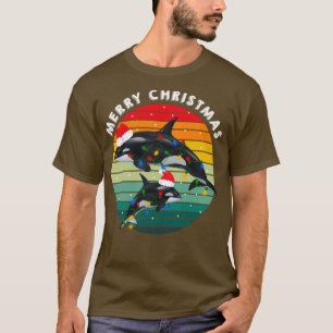 Orca Family Vintage Retro Killer Whale Family  T-Shirt
