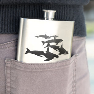 Orca Flask Custom Killer Whale Art Drink Flask