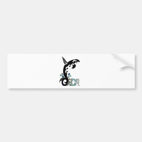 Orca Freedom Art Bumper Sticker
