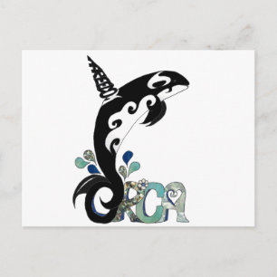 Orca Freedom Art Postcard