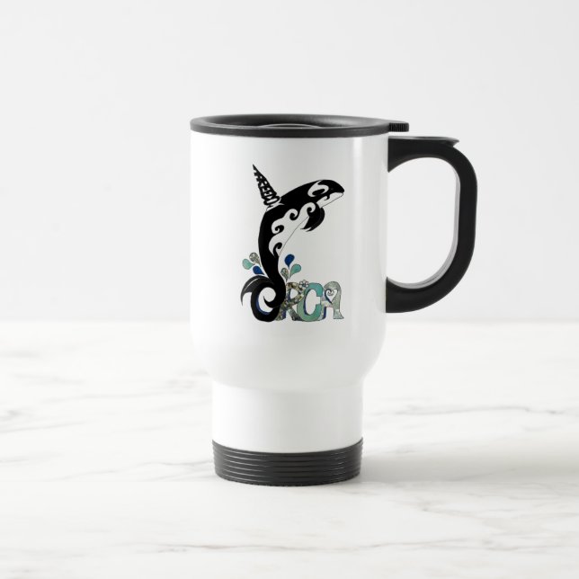Orca Freedom Art Travel Mug (Right)