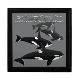 Orca Gift Box Personalize Killer Whale Jewelry Box