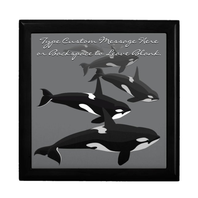 Orca Gift Box Personalize Killer Whale Jewelry Box (Front)