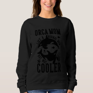 Orca  Graphic For Women Girls Moms Whale Long Slee Sweatshirt