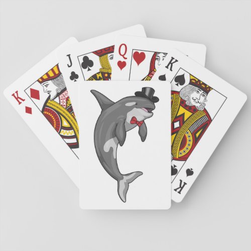 Orca Groom Cylinder Wedding Playing Cards