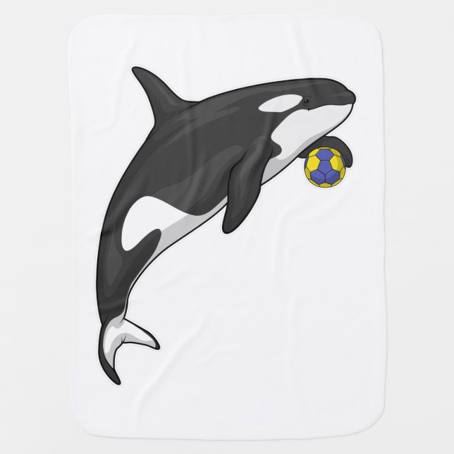 Orca Handball player Handball Baby Blanket (Front)