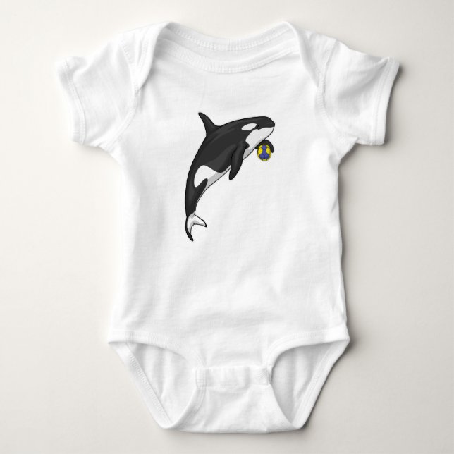 Orca Handball player Handball Baby Bodysuit (Front)
