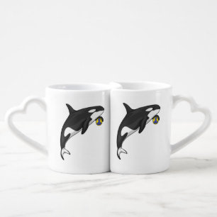 Orca Handball player Handball Coffee Mug Set