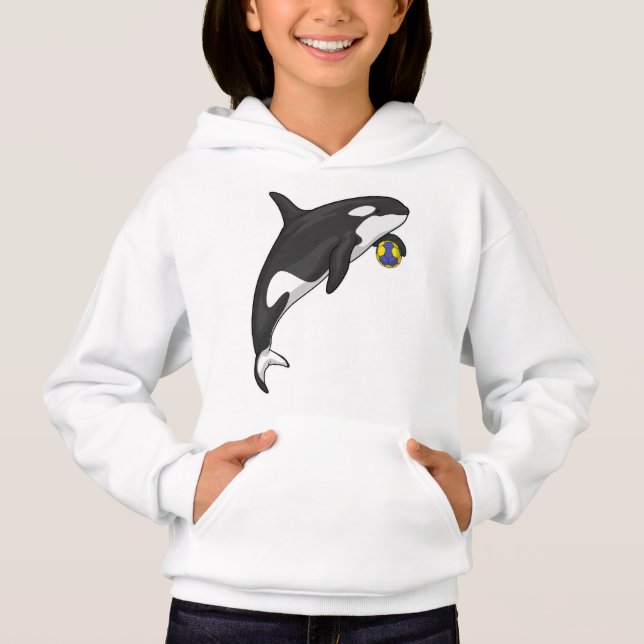 Orca Handball player Handball Hoodie (Front)
