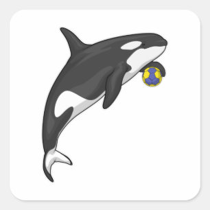 Orca Handball player Handball Square Sticker