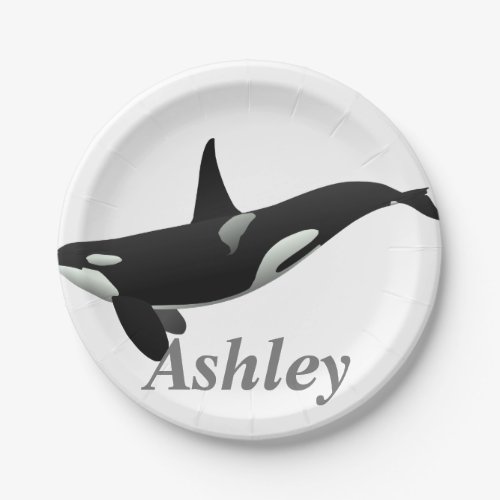 Orca  illustration paper plates