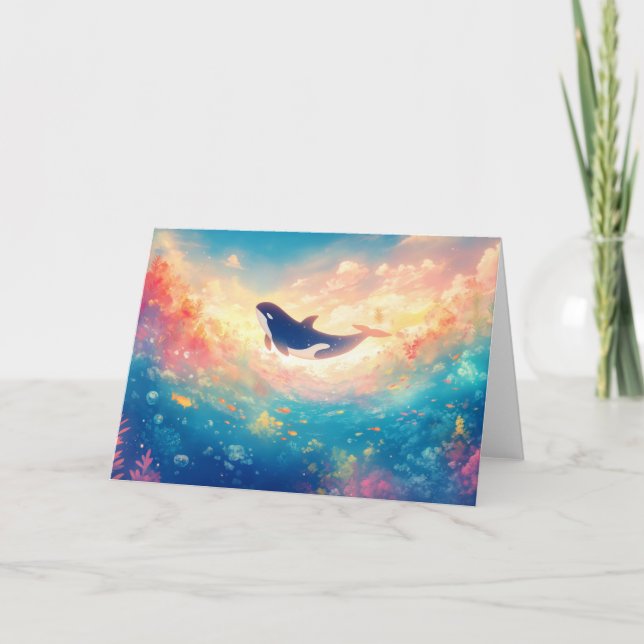 Orca in a Sea of Dreams Card (Front)