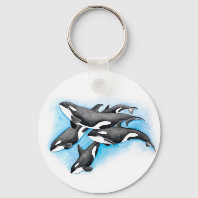 orca in blue keychain (Front)