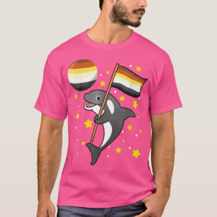 Orca In Space Gay Bear Pride T-Shirt