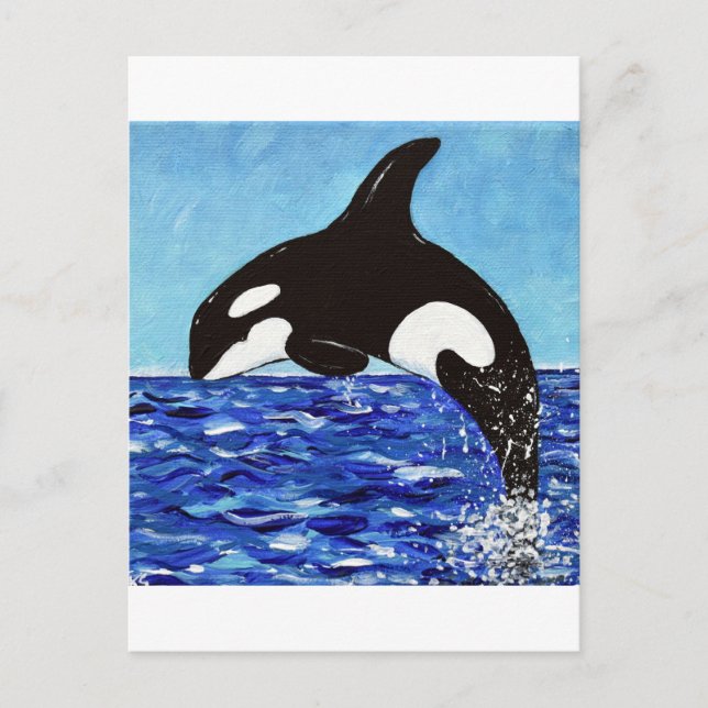 Orca in the Blue Painting Postcard (Front)