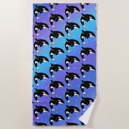 Orca Killer Whale  Beach Towel