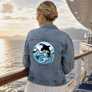 Orca Killer Whale Blue Ocean Denim Jacket