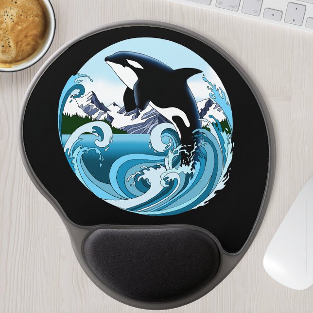Orca Killer Whale Blue Ocean Gel Mouse Pad (Creator Uploaded)