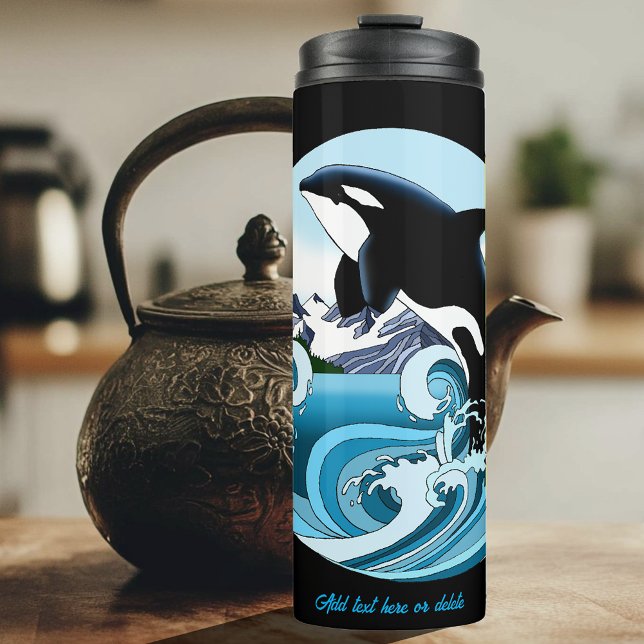 Orca Killer Whale Blue Ocean Thermal Tumbler (Creator Uploaded)