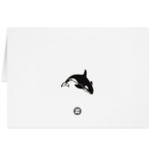 Orca Killer Whale Breaching Surface Custom Text Cards (Back Horizontal)