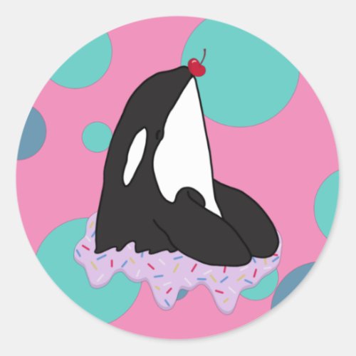 Orca Killer Whale Classic Round Sticker