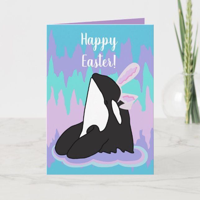 Orca Killer Whale Easter  Card (Front)