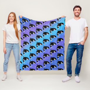 Orca Killer Whale  Fleece Blanket