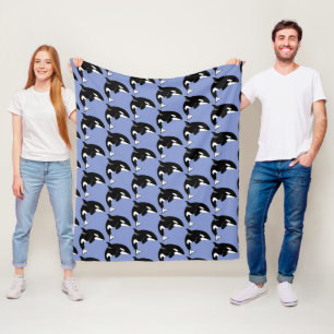 Orca Killer Whale  Fleece Blanket