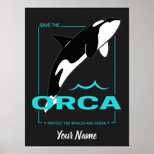 Orca Killer Whale for a girl who just loves Orcas Poster