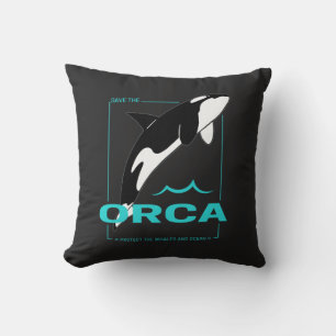 Orca Killer Whale for a girl who just loves Orcas Throw Pillow