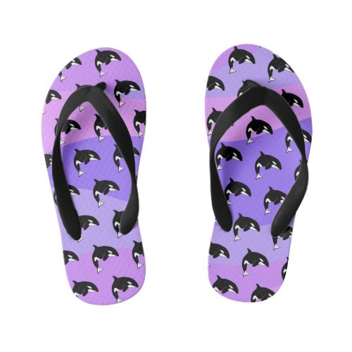 Orca Killer Whale  Kids Flip Flops