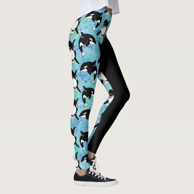Orca Killer Whale  Leggings (Right)