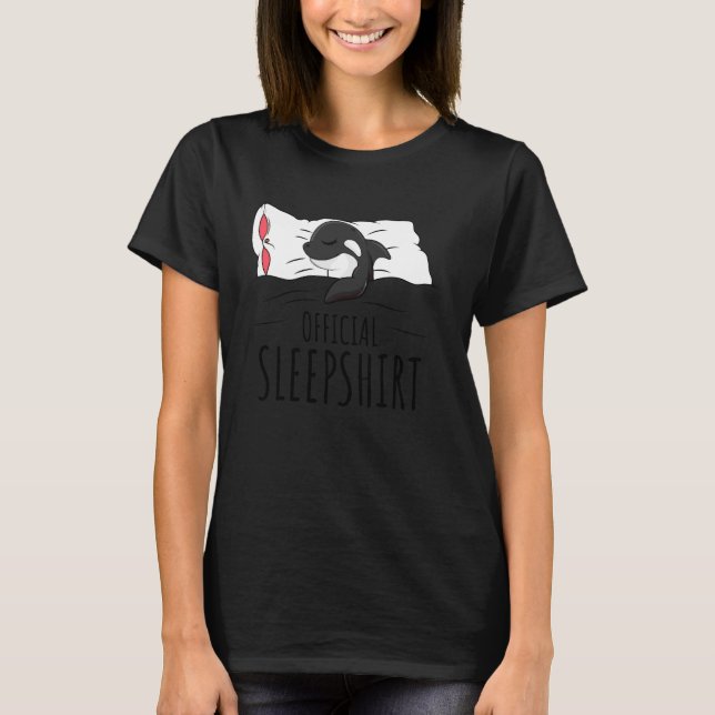 Orca Killer Whale  Official Sleep Long Sleeve 1 T-Shirt (Front)