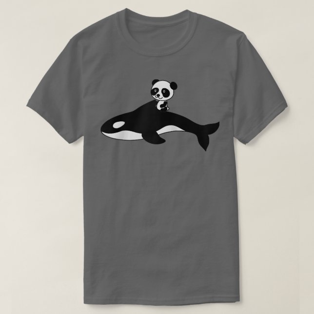 Orca Killer Whale Panda Bear Baby Gift Raglan Base T-Shirt (Design Front)