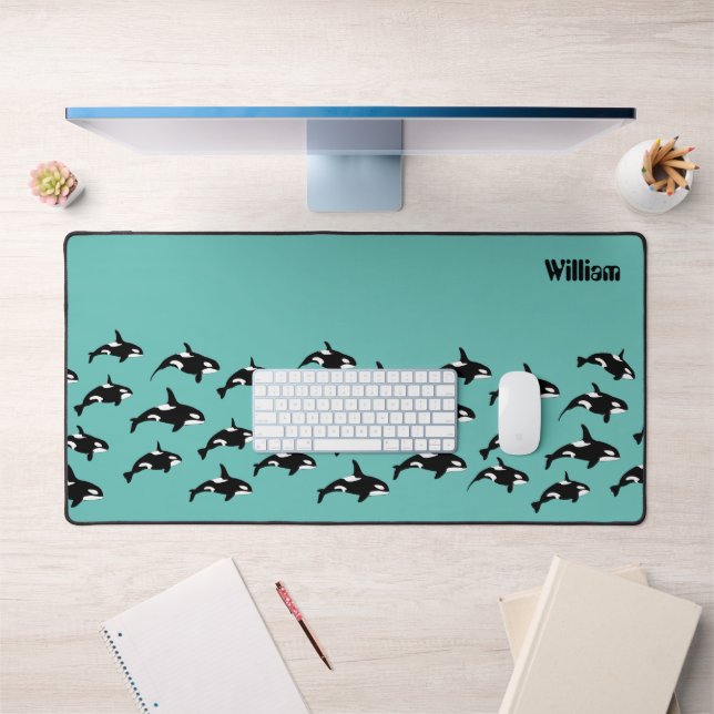 Orca Killer Whale Personalised Desk Mat (Office 1)