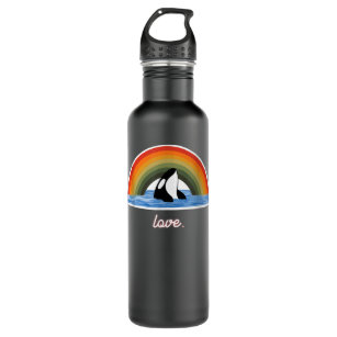 Orca Whale Salish design Pacific Northwest native Stainless Steel Water  Bottle