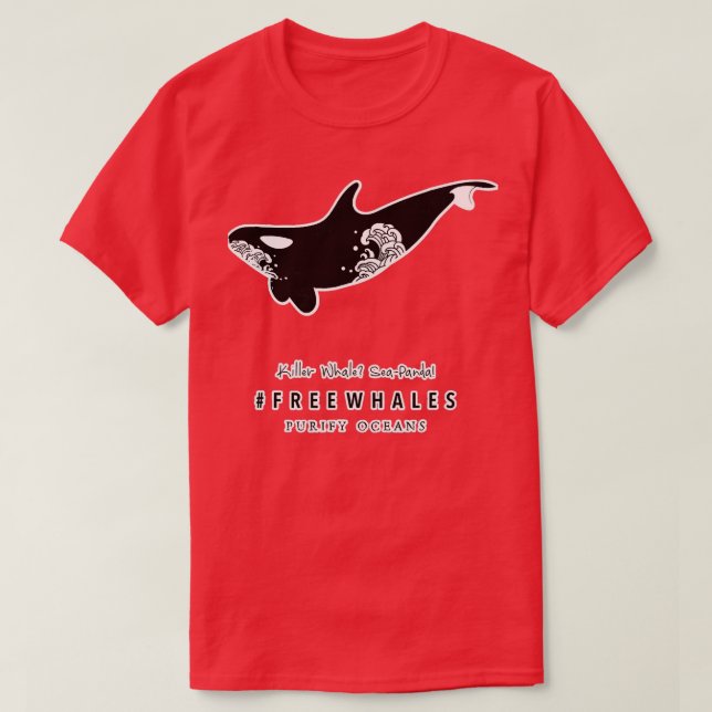 Orca Killer Whale Sea Panda Freewhales T-Shirt (Design Front)