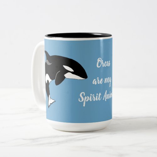 Orca Killer Whale Spirit Animal  Two_Tone Coffee Mug