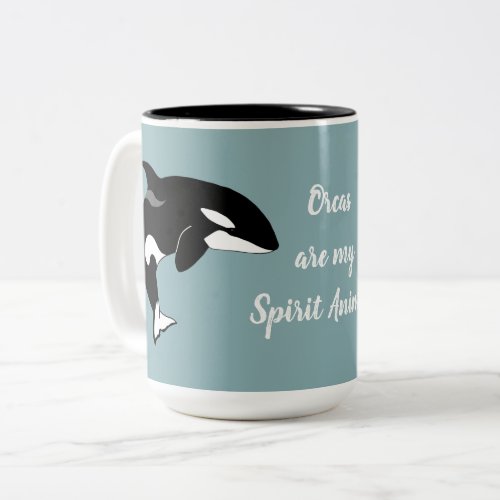 Orca Killer Whale Spirit Animal Two_Tone Coffee Mug