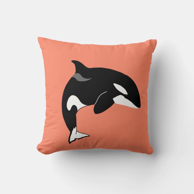 Orca Killer Whale  Throw Pillow (Front)