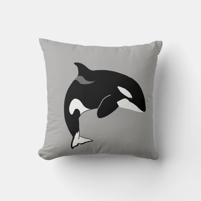 Orca Killer Whale  Throw Pillow (Front)