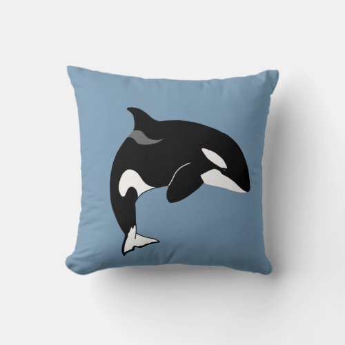 Orca Killer Whale  Throw Pillow