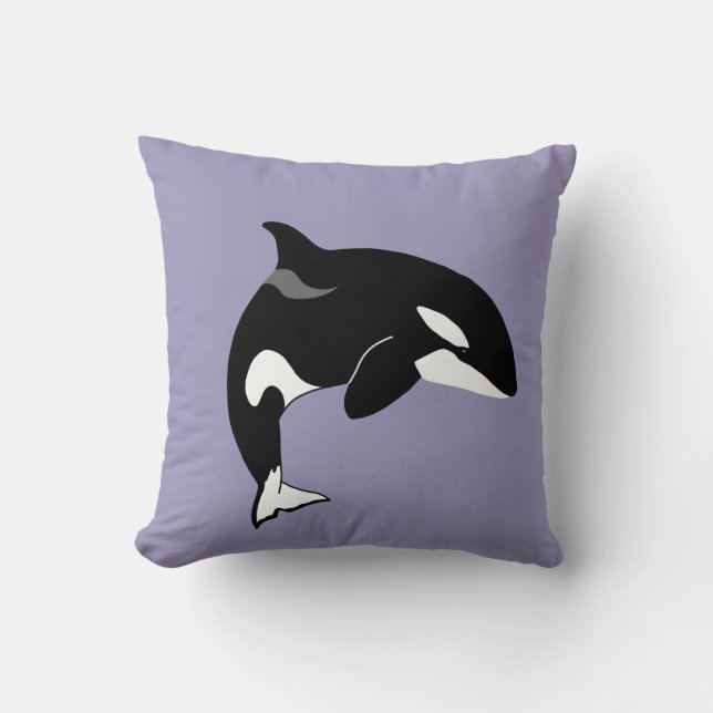 Orca Killer Whale  Throw Pillow (Front)