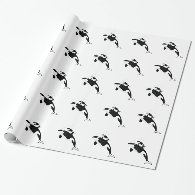 Orca Killer Whale Wrapping Paper (Unrolled)