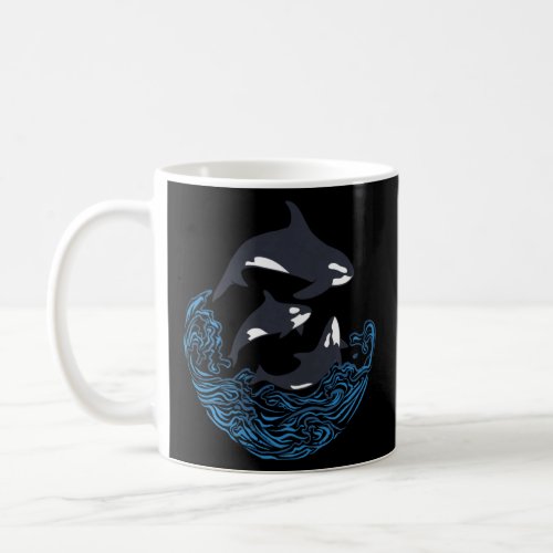 Orca Killer Whales Bouquet Orca family Cool Pisces Coffee Mug