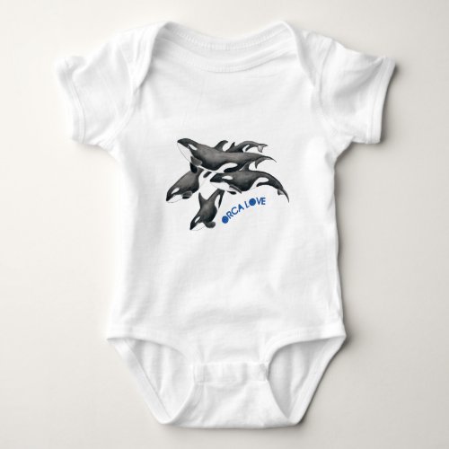 ORCA LOVE POD BABY BODYSUIT