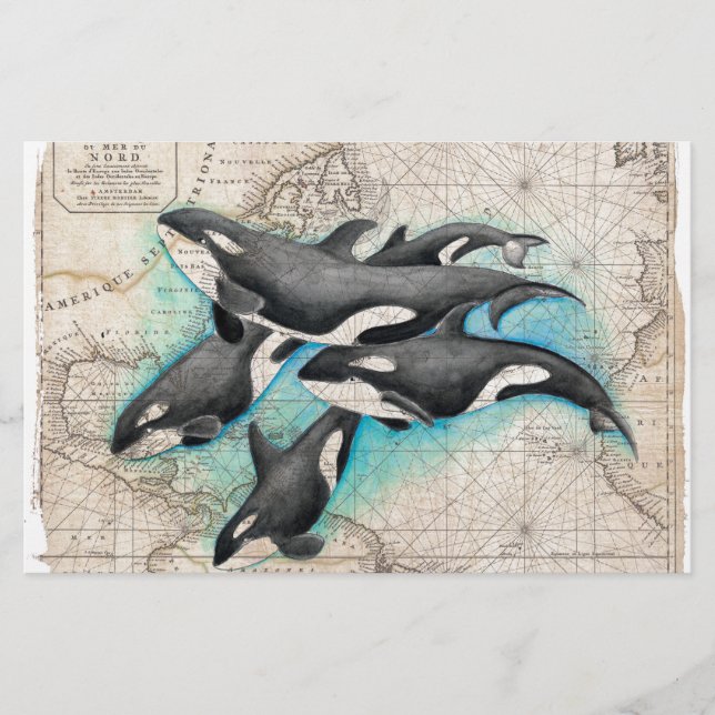 Orca Map Atlas Stationery (Front)