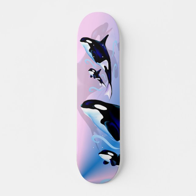 Orca Mom and Baby Skateboard (Front)